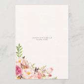 Programme de mariage Antique Rose - Agenda des inv (Dos)