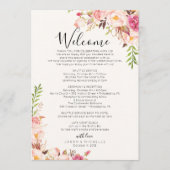 Programme de mariage Antique Rose - Agenda des inv (Devant)