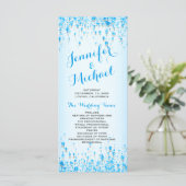 Programme de mariage | Aqua Blue Confetti (Debout devant)
