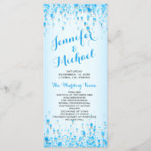 Programme de mariage | Aqua Blue Confetti (Devant)