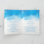 Programme de mariage Aquarelle bleu d'été (Intérieur)