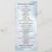 Programme de mariage Aquarelle Bohème Plumes flora (Dos)