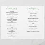 Programme de mariage | Aquarelle Feuilles botaniqu (Dos)