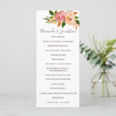 Programme de mariage aquarelle fleurs de printemps (Debout devant)
