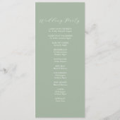 Programme de mariage aquarelle Fleurs sauvages (Dos)