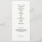 Programme de mariage aquarelle poulets bruns de ca (Dos)