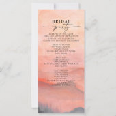 Programme de mariage aquarelle rustique au coucher (Dos)