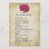 Programme de Mariage Arbre à Feuilles en Forme de (Dos)