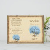 Programme de mariage Arbre à feuilles en forme de (Debout devant)