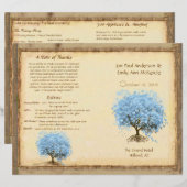 Programme de mariage Arbre à feuilles en forme de (Devant / Derrière)