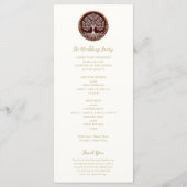 Programme de mariage Arbre de Vie Rustique Rouge F (Dos)