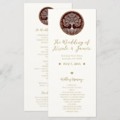 Programme de mariage Arbre de Vie Rustique Rouge F (Devant / Derrière)