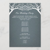 Programme de mariage - Arbre rustique (Dos)