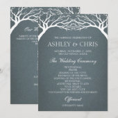 Programme de mariage - Arbre rustique (Devant / Derrière)