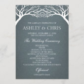 Programme de mariage - Arbre rustique (Devant)