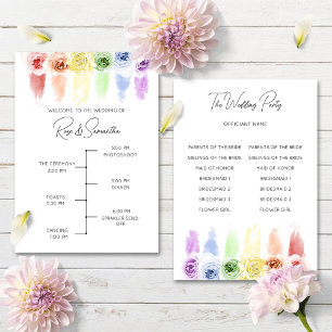 Programme de mariage arc-en-ciel