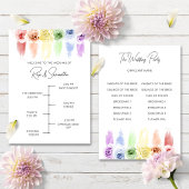 Programme de mariage arc-en-ciel