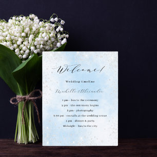 Programme de mariage argent ciel bleu clair