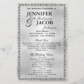 Programme de mariage | Argent et diamants (Devant)