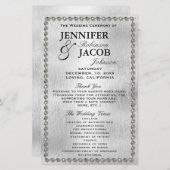 Programme de mariage | Argent et diamants (Devant / Derrière)