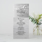 Programme de mariage argent noir et blanc (Debout devant)
