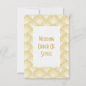 Programme de mariage Art déco couleur or (Devant)