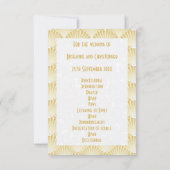 Programme de mariage Art déco couleur or (Dos)