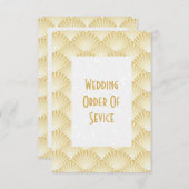 Programme de mariage Art déco couleur or (Devant / Derrière)