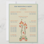 Programme de mariage Art Nouveau (Dos)