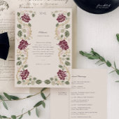 Programme de mariage Art nouveau floral Bourgogne