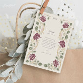 Programme de mariage Art nouveau floral Bourgogne