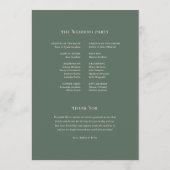 Programme de mariage Art Nouveau vintage (Dos)