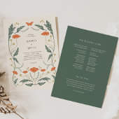 Programme de mariage Art Nouveau vintage