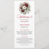 Programme de mariage artistique blush burgundy ver (Devant)