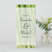 Programme de mariage asiatique en bambou vert (Debout devant)