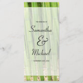 Programme de mariage asiatique en bambou vert (Devant)