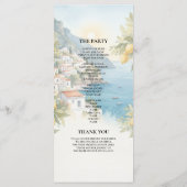 Programme de mariage au citron de la Côte d'Amalfi (Dos)