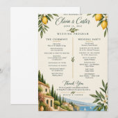 Programme de mariage au citron méditerranéen | Vil (Devant / Derrière)