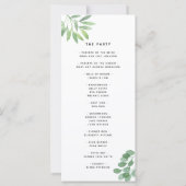 Programme de mariage au eucalyptus (Dos)