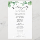 Programme de mariage au eucalyptus | Botanique en (Dos)