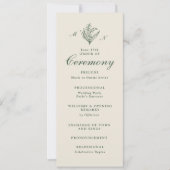 Programme de mariage au monogramme de muguet (Devant)