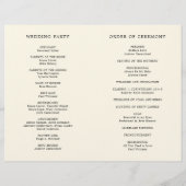 Programme de mariage au monogramme jaune beurre mo (Dos)