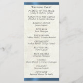 Programme de mariage au ruban bleu (Dos)