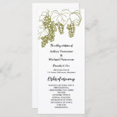 Programme de mariage au vignoble élégant de Grapev (Devant / Derrière)