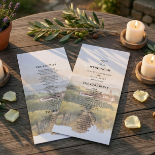 Programme de Mariage au Vignoble Toscan Italien