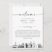 Programme de mariage Austiin Skyline Carte 5x7 (Devant)