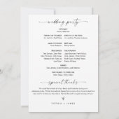 Programme de mariage Austiin Skyline Carte 5x7 (Dos)