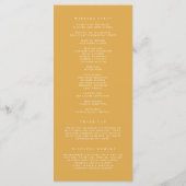 Programme de mariage automnal aux bois aquarelle (Dos)