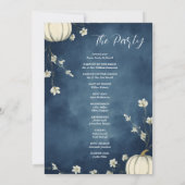 Programme de mariage automnal citrouille bleu mari (Dos)