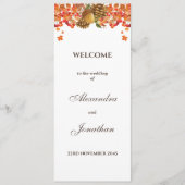 Programme de mariage automnal rustique (Devant)